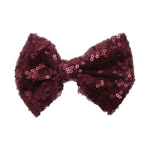 Elegant Sequins Bow Hair Clip Red